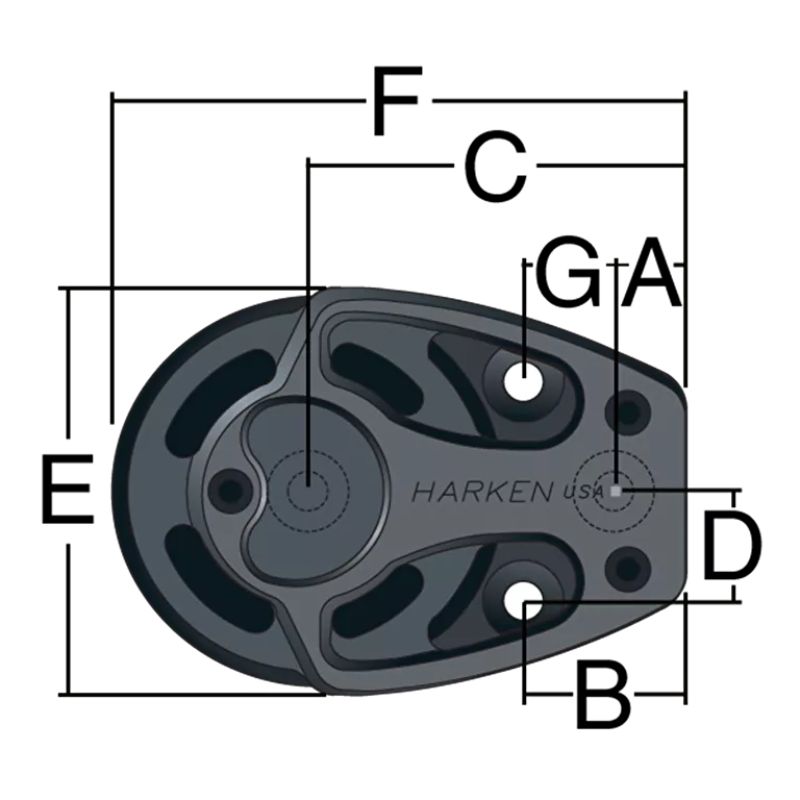 Harken 75 mm Black Magic Kindblock